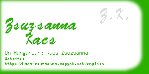 zsuzsanna kacs business card